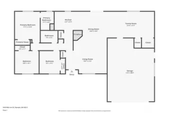 Floor plan room sizes demonstrate the efficient, great room concept of this wonderful home.