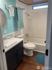 Guest bath with full size tub