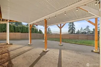 Lower-level gated parking area with space for your ideas