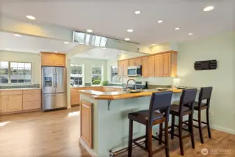 Huge kitchen beautifully updated.