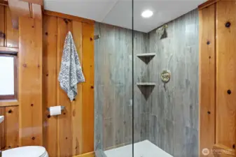 Updated 3/4 bathroom.