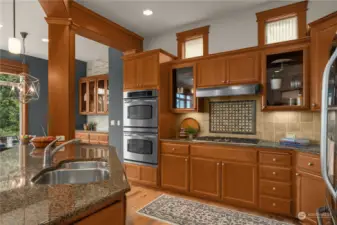 kitchen offers fir cabinets and walk-in pantry