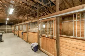 These stalls are on the North side of the barn.