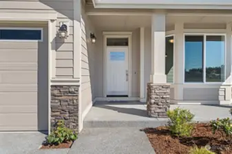 Stone panels on home & garage. Photo for illustration only, not actual.