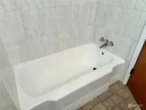 Newly finished tub