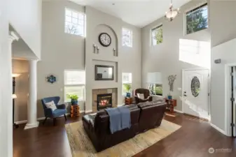 Vaulted ceiling living area!