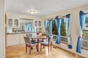 Bright & cheerful dining area.