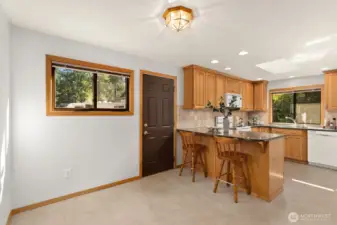 Lovely kitchen with informal dining room