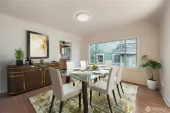 Virtually staged Dining room