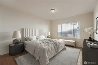 Virtually Staged bedroom 1