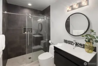 Lower level bathroom.