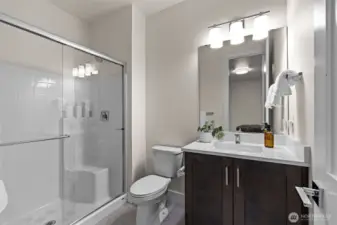 Enjoy this 3/4 bathroom attached to the main floor suite.