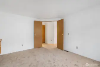 Multi-purpose den offering space for a home office, hobbies, or guest area.