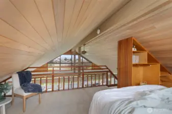 Incredible views from the loft...storage space on each side of loft too!