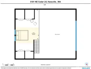 Large loft space with built in storage!