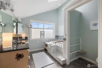 Primary 5 piece bath suite.