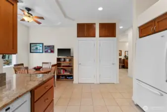 Dual Pantries In Kitchen Provide Ample Storage