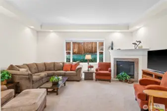 Inviting Living Room with Natural Gas Fireplace