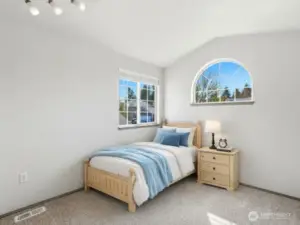 Bedroom 4 or could be used as an office. Bedroom has a full closet. Virtually Staged.