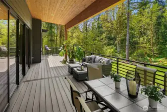 Enjoy the large composite deck with aluminum railings and propane hookup for BBQ. Ideal for entertaining and overlooking the scenic acreage. It is so serene! It feels like you are far away from civilization, being nestled in this 4.53 Acre sanctuary with a fish bearing stream, but you are only 1 mile to downtown Duvall and all amenities.