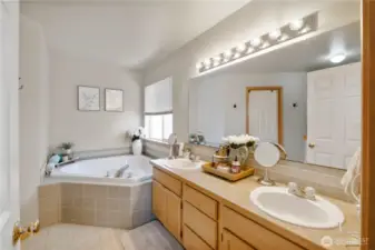 5 Piece Primary Bath with soaking tub!