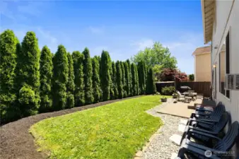 Another view of the fully fenced backyard & patio!