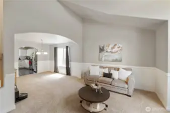 Formal Living Room with New Carpet!