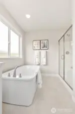 *Optional soaking tub* Pictures of same floorplan at different site. Specs/finishes differ.