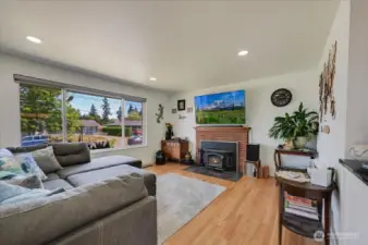 Large picture window in the living room