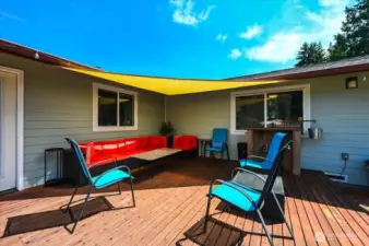 Lovely deck off the back of the home.