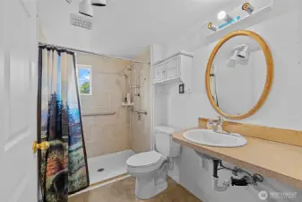 Main bathroom has walk in shower now but originally had a bathtub