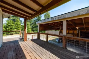 Roomy deck off primary bedroom