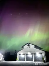 Northern Lights glowing strong