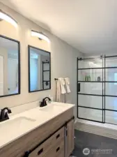 primary bath with gorgeous walk in shower