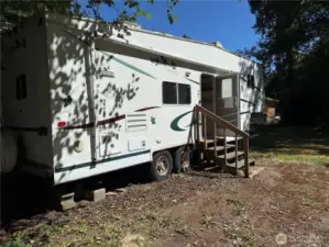 Steps to the entrance to RV.