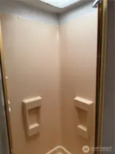 Skylight for shower.