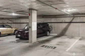 The unit has 2 parking spaces in the secure, underground garage.