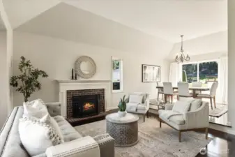 Elegant Living Room and full-sized dining area