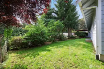 Private backyard leads to the deck!