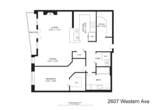 The layout of 1108- this is a really functional space.
