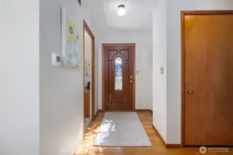 Front door and hallway