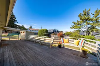 The large deck would be great for entertaining.