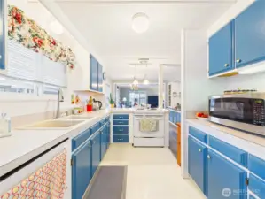 Kitchen looking towards living room