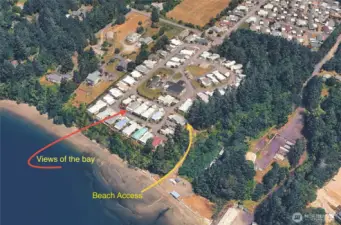 Aerial View of community and beach access