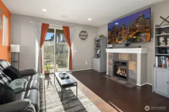 Open Concept Living to kitchen and dining with private balcony