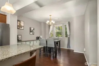 Dining Area with Additional built in cabinets/storage