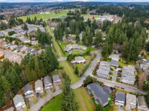 Aerial view looking NW toward Bothell high school