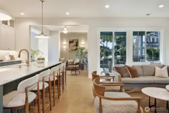 The open concept of the main level is perfect for the flow of daily life.