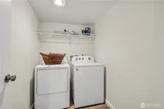In-unit laundry room.