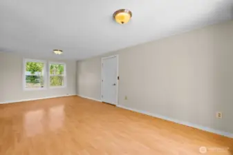 This door leads to the expansive rec room.